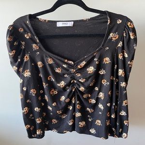 Floral long sleeve top